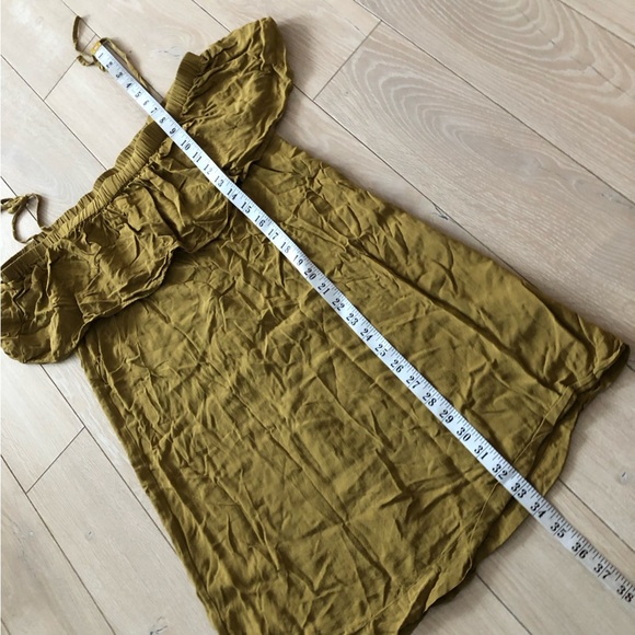 H&M Off the Shoulder Strappy Dress in Olive Green Size 6 - Picture 4 of 8